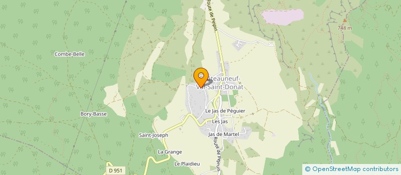 localisation de l'entreprise LVBD à CHATEAUNEUF-VAL-SAINT-DONAT
