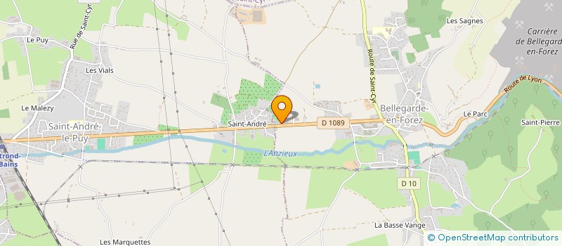 localisation de l'entreprise LVBF - LES VIEUX BOLIDES FOREZIENS  BELLEGARDE-EN-FOREZ