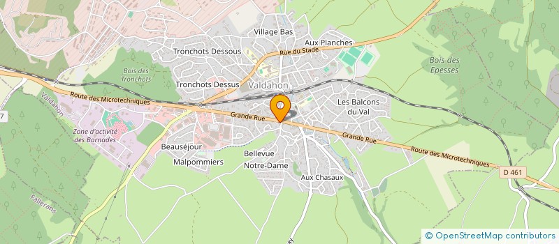 localisation de l'entreprise LVC VALDAHON à VALDAHON