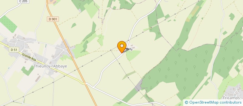 localisation de l'entreprise LVCAM  THIEULLOY-L'ABBAYE