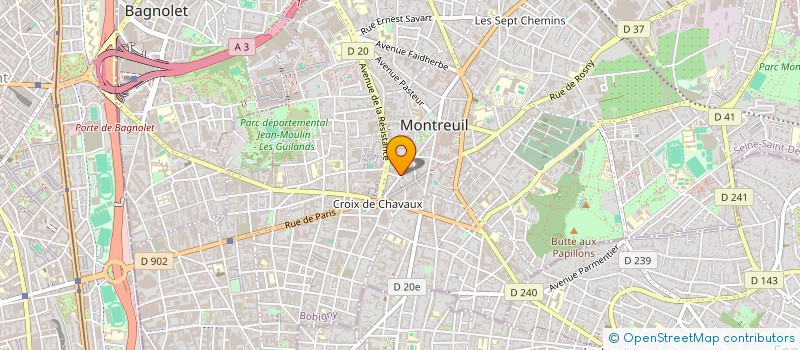 localisation de l'entreprise LVD DISTRIBUTION à MONTREUIL