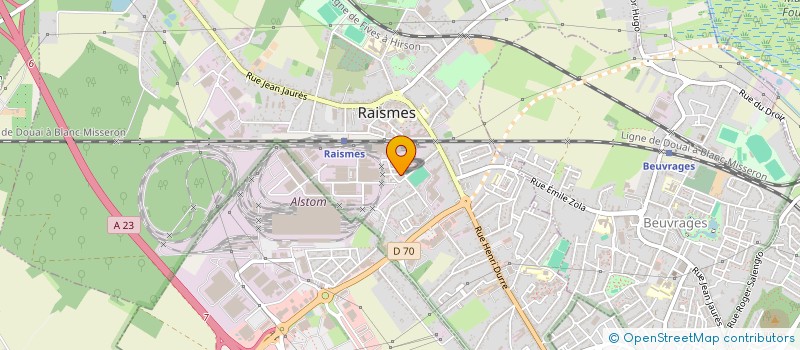 localisation de l'entreprise LVD SA à RAISMES