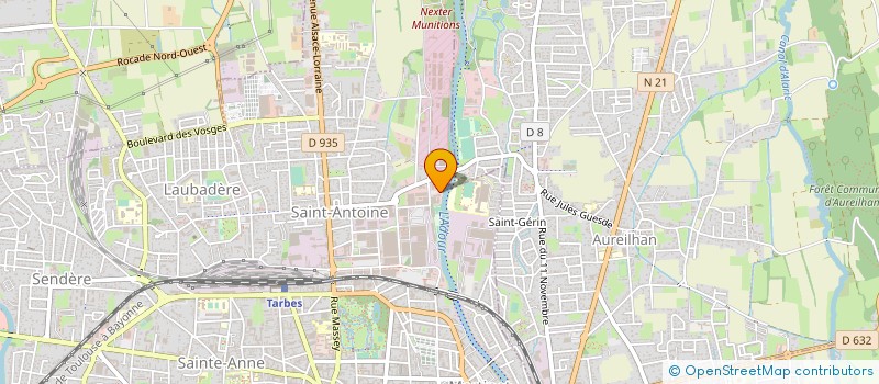 localisation de l'entreprise LVE OFFICE  TARBES