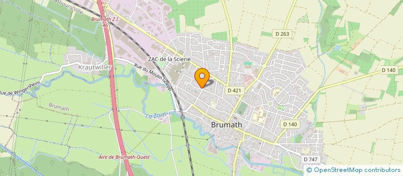 localisation de l'entreprise LVEB  BRUMATH