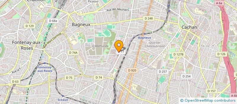 localisation de l'entreprise LVET à BAGNEUX