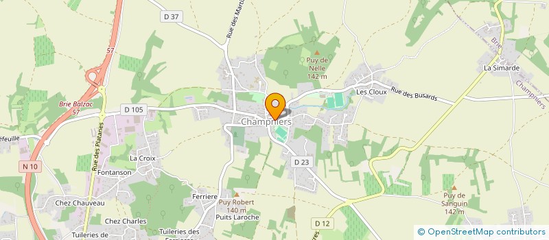localisation de l'entreprise LVGE 16 à CHAMPNIERS
