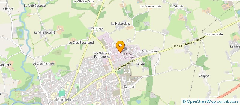 localisation de l'entreprise LVH ELECTRONIQUE  MORDELLES