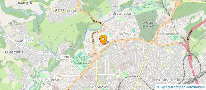 localisation de l'entreprise LVIE à LIMOGES