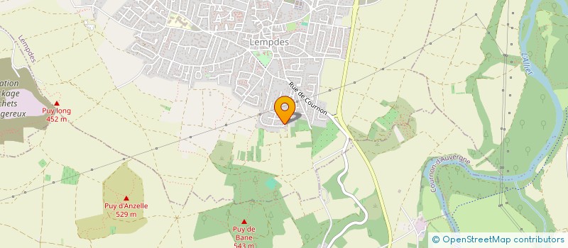 localisation de l'entreprise LVJ  LEMPDES