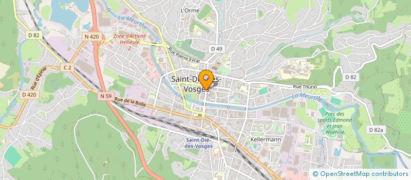 localisation de l'entreprise LVL à SAINT-DIE-DES-VOSGES