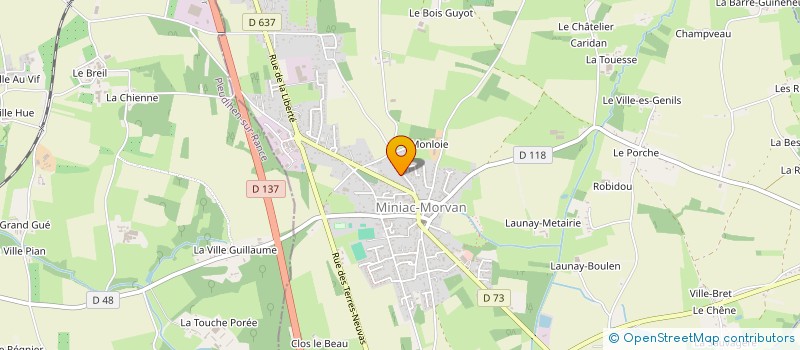 localisation de l'entreprise LVM  MINIAC-MORVAN