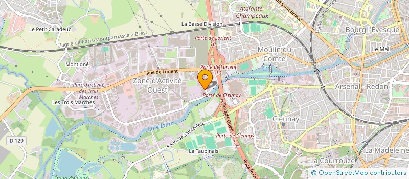localisation de l'entreprise LVM OUEST à RENNES