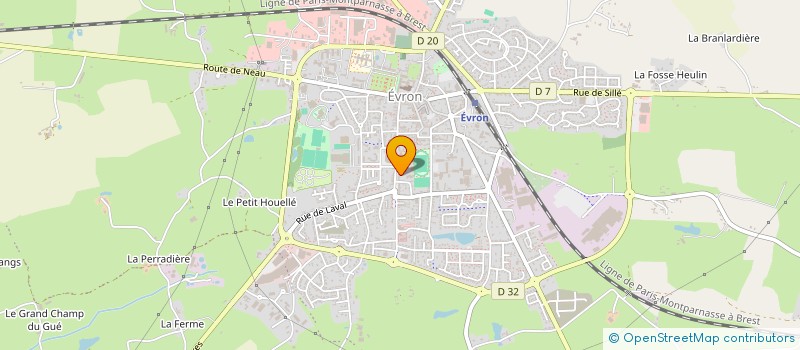 localisation de l'entreprise LVMC BAULOISE  EVRON