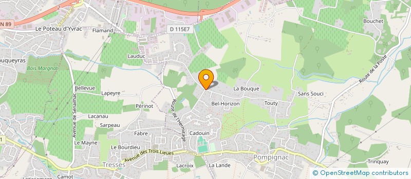 localisation de l'entreprise LVP  POMPIGNAC