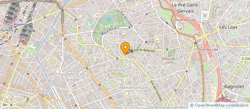 localisation de l'entreprise LVP BELLEVILLE  PARIS