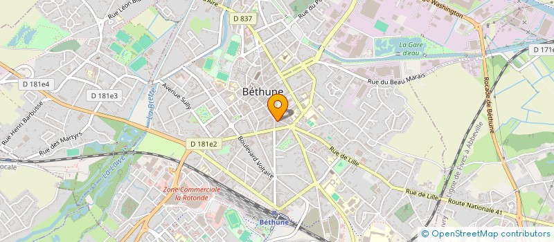 localisation de l'entreprise LVP BETHUNE à BETHUNE