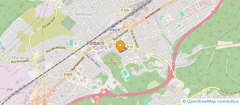 localisation de l'entreprise LVR  FORBACH