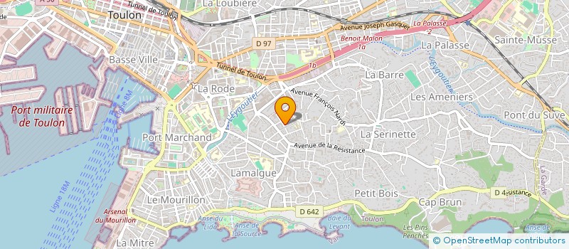 localisation de l'entreprise LVT IMMO  TOULON