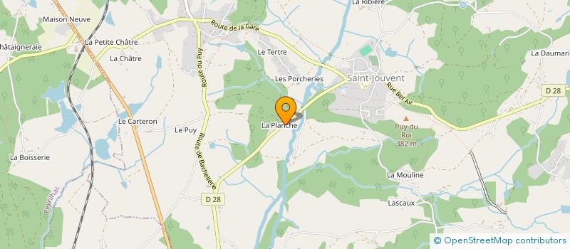 localisation de l'entreprise LVTP à SAINT-JOUVENT