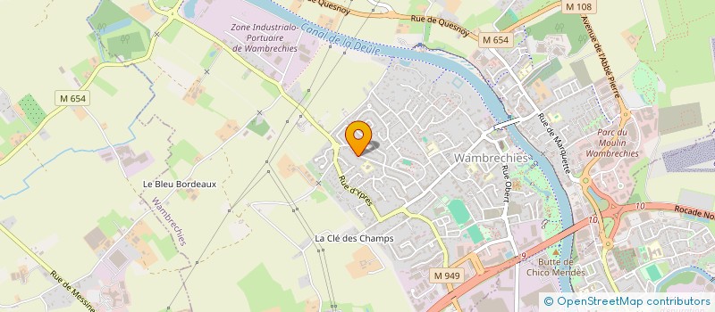 localisation de l'entreprise LW ET ASSOCIES à WAMBRECHIES