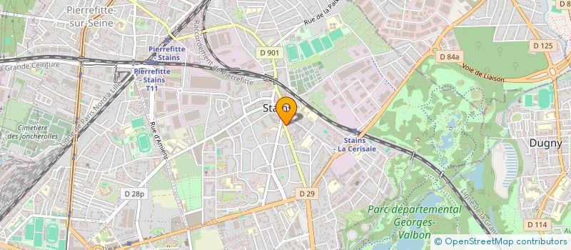 localisation de l'entreprise LW IMMOBILIER à STAINS