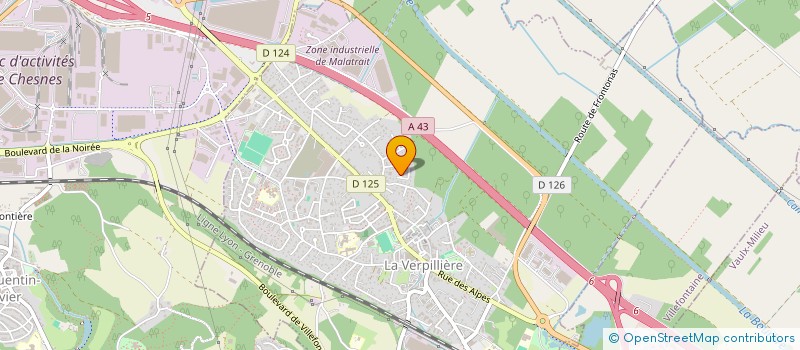 localisation de l'entreprise LW TRANSPORT  LA VERPILLIERE