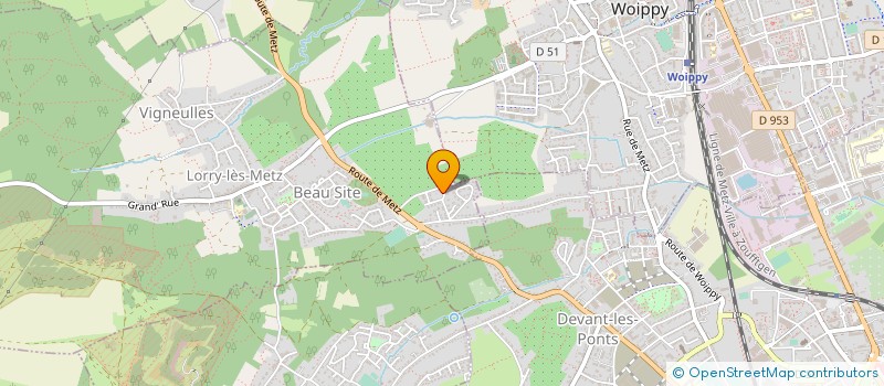 localisation de l'entreprise LWA  LORRY-LES-METZ