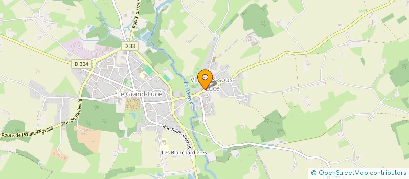 localisation de l'entreprise LX CONCEPTION  VILLAINES-SOUS-LUCE