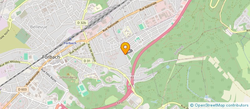 localisation de l'entreprise LXD  FORBACH