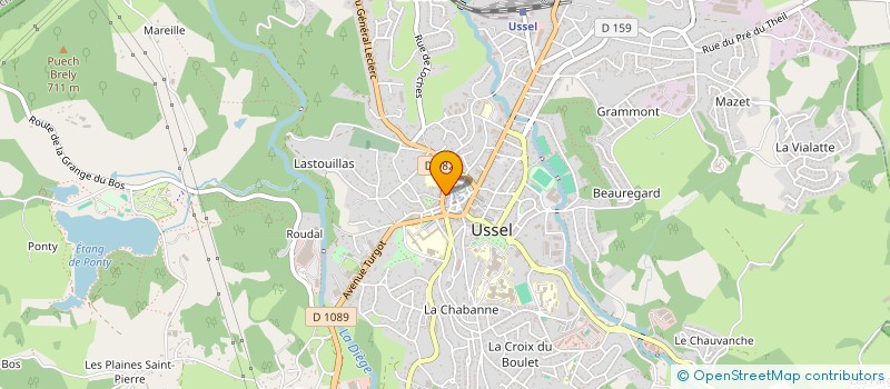 localisation de l'entreprise LY PARTICIPATIONS à USSEL
