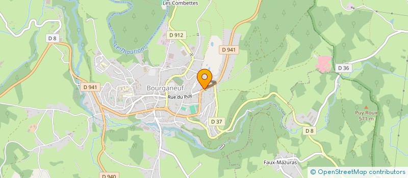 localisation de l'entreprise LYAN à BOURGANEUF