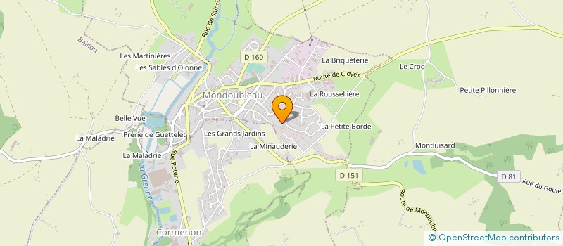 localisation de l'entreprise LYBEDIS à MONDOUBLEAU