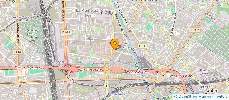 localisation de l'entreprise LYBEL à AUBERVILLIERS