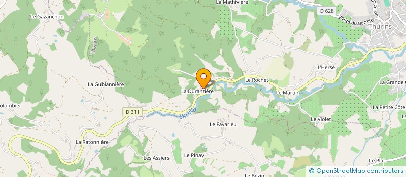 localisation de l'entreprise LYBRA à THURINS