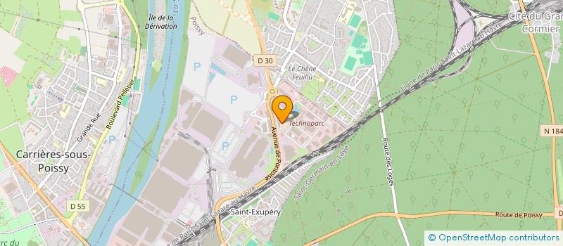 localisation de l'entreprise LYC GEN TECHNOLOGIQUE CHARLES DE GAULLE  POISSY