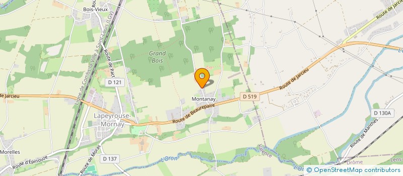 localisation de l'entreprise LYCAS  LAPEYROUSE-MORNAY