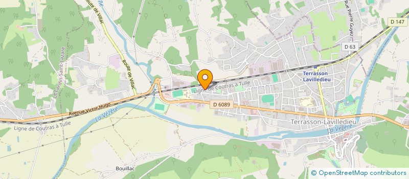 localisation de l'entreprise LYCEE ANTOINE DE ST EXUPERY  TERRASSON LAVILLEDIEU