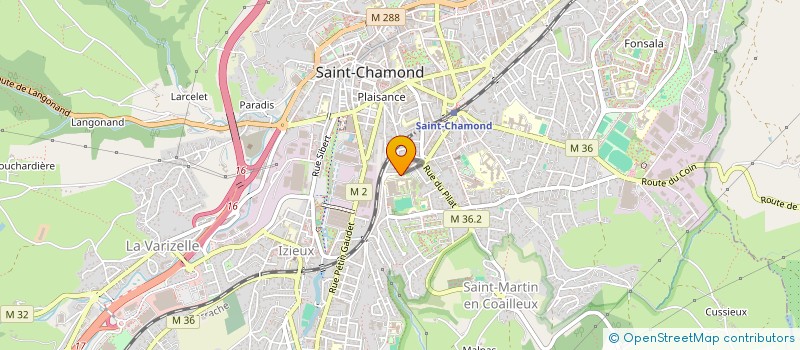 localisation de l'entreprise LYCEE CLAUDE LEBOIS-LYCEE DES METIERS DE LA CHAUDRONNERIE ET USINAGE,DE LA LOGISTIQUE,DU TRANSPORT ET CONDUITE ROUTIERE  SAINT-CHAMOND