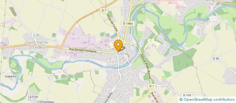 localisation de l'entreprise LYCEE CLUB CIVRAISIEN  CIVRAY