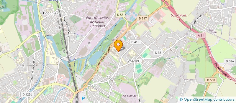 localisation de l'entreprise LYCEE D ENS.PROFESSIONNEL PAUL LANGEVIN à WAZIERS