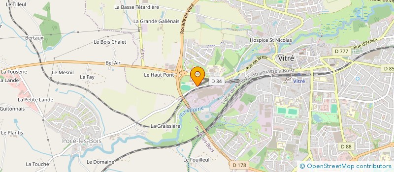 localisation de l'entreprise LYCEE DES METIERS LA CHAMPAGNE à VITRE