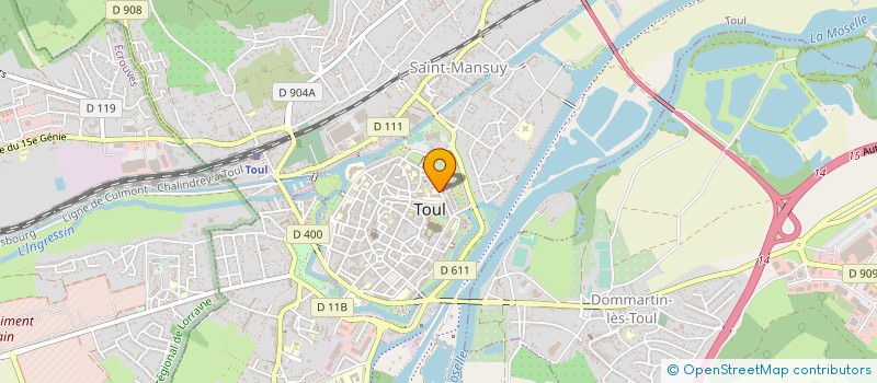 localisation de l'entreprise LYCEE DES METIERS REGIONAL DU TOULOIS - LYCEE DES METIERS à TOUL