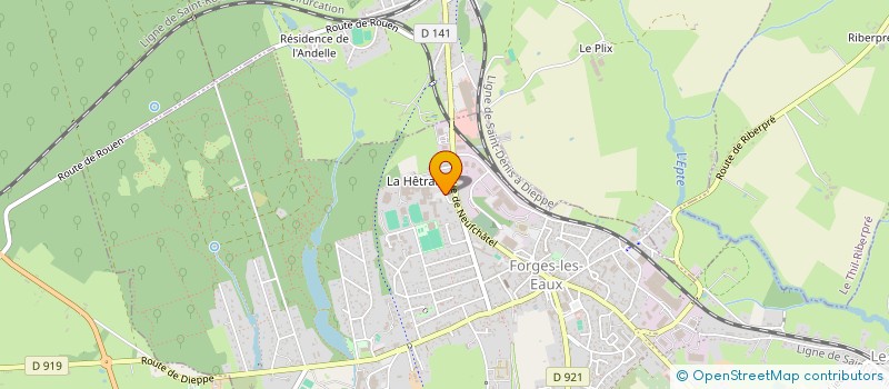 localisation de l'entreprise LYCEE EDOUARD DELAMARE DEBOUTTEVILLE  FORGES-LES-EAUX