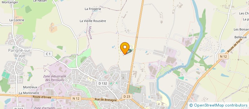 localisation de l'entreprise LYCEE ENSEIGNE PROFESSION AGRICOLE PRIVE à MAYENNE
