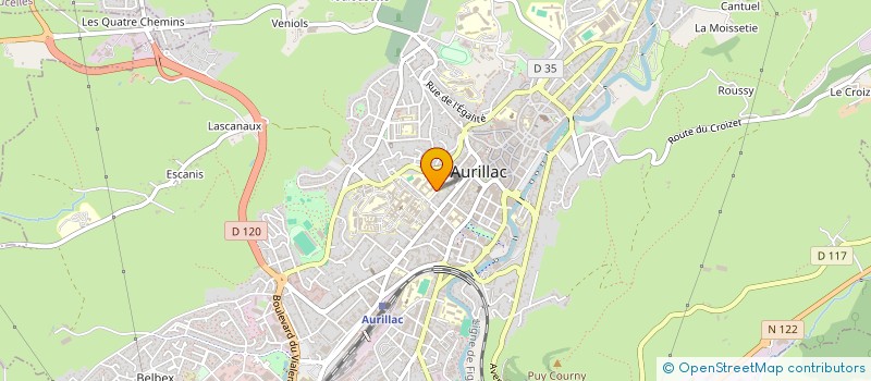 localisation de l'entreprise LYCEE ENSEIGNEMENT GENERAL EMILE DUCLAUX à AURILLAC