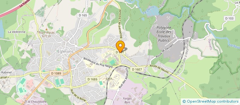 localisation de l'entreprise LYCEE ETAT POLYVAL FOYER SOCIO EDUCATIF  EGLETONS