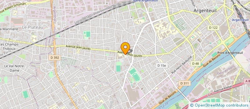 localisation de l'entreprise LYCEE GEN ET TECHNOLOGIQUE JEAN JAURES à ARGENTEUIL