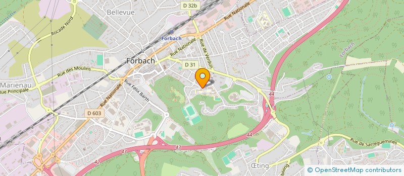 localisation de l'entreprise LYCEE GEN ET TECHNOLOGIQUE JEAN MOULIN à FORBACH