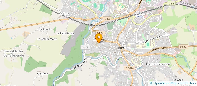 localisation de l'entreprise LYCEE GEN TECHNOLOGIQUE MARIE CURIE à VIRE-NORMANDIE