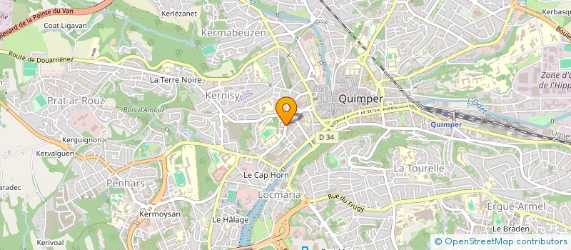 localisation de l'entreprise LYCEE GENERAL BRIZEUX  QUIMPER